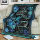 Turtle To My Wife Couple Flannel Blanket For Bed Sofa And Reading Nook Decor