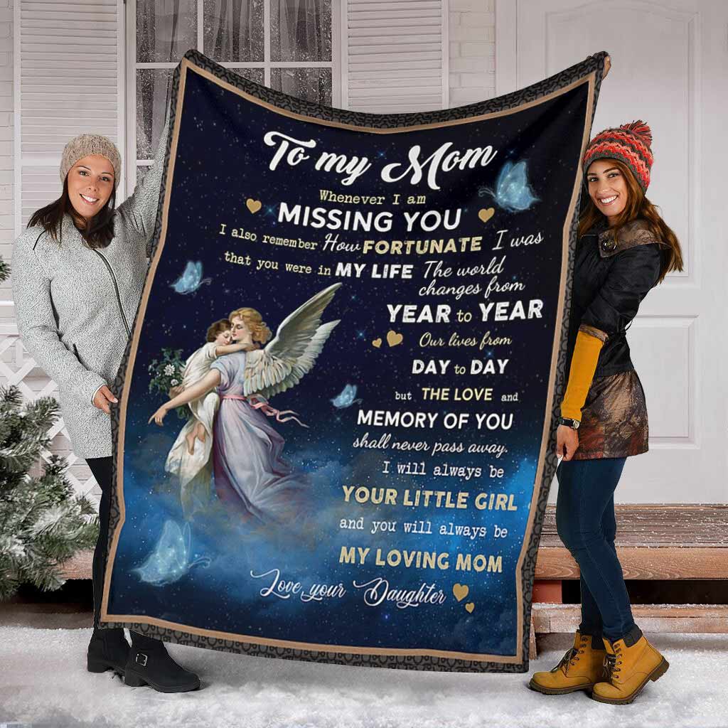 Angel To My Mom And Mother With Butterfly Flannel Blanket For Soft Bed Couch And Home Comfort