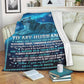 Wolf To My Husband Couple Blue Flannel Blanket For Relaxing At Home And Travel