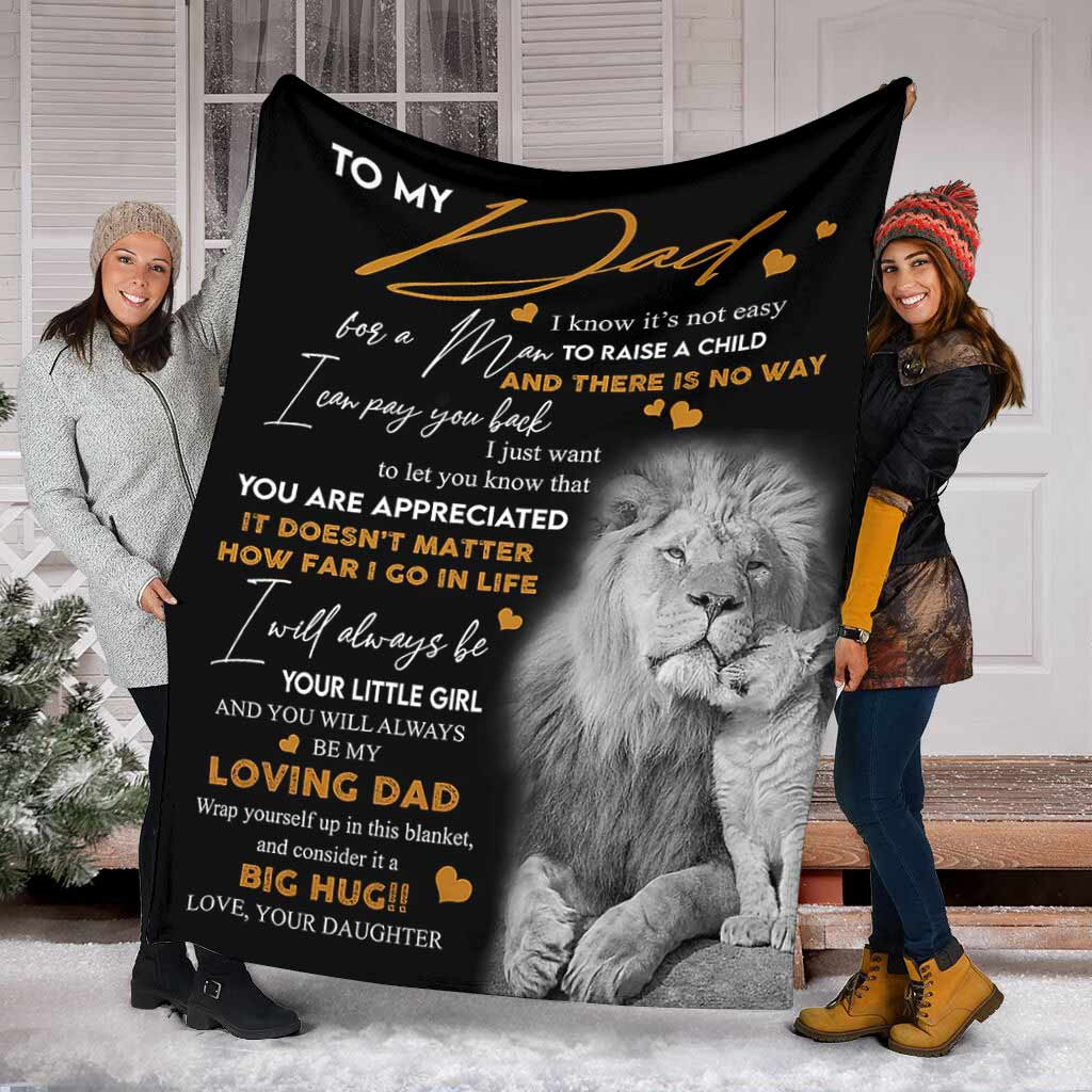 Lion To My Dad Flannel Blanket For Soft Bed Couch And Home Comfort