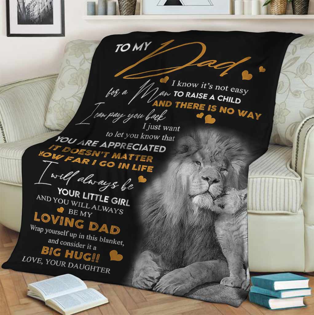 Lion To My Dad Flannel Blanket For Bed Sofa And Reading Nook Decor
