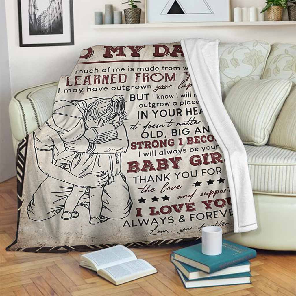 Family To My Dad Flannel Blanket For Relaxing At Home And Travel