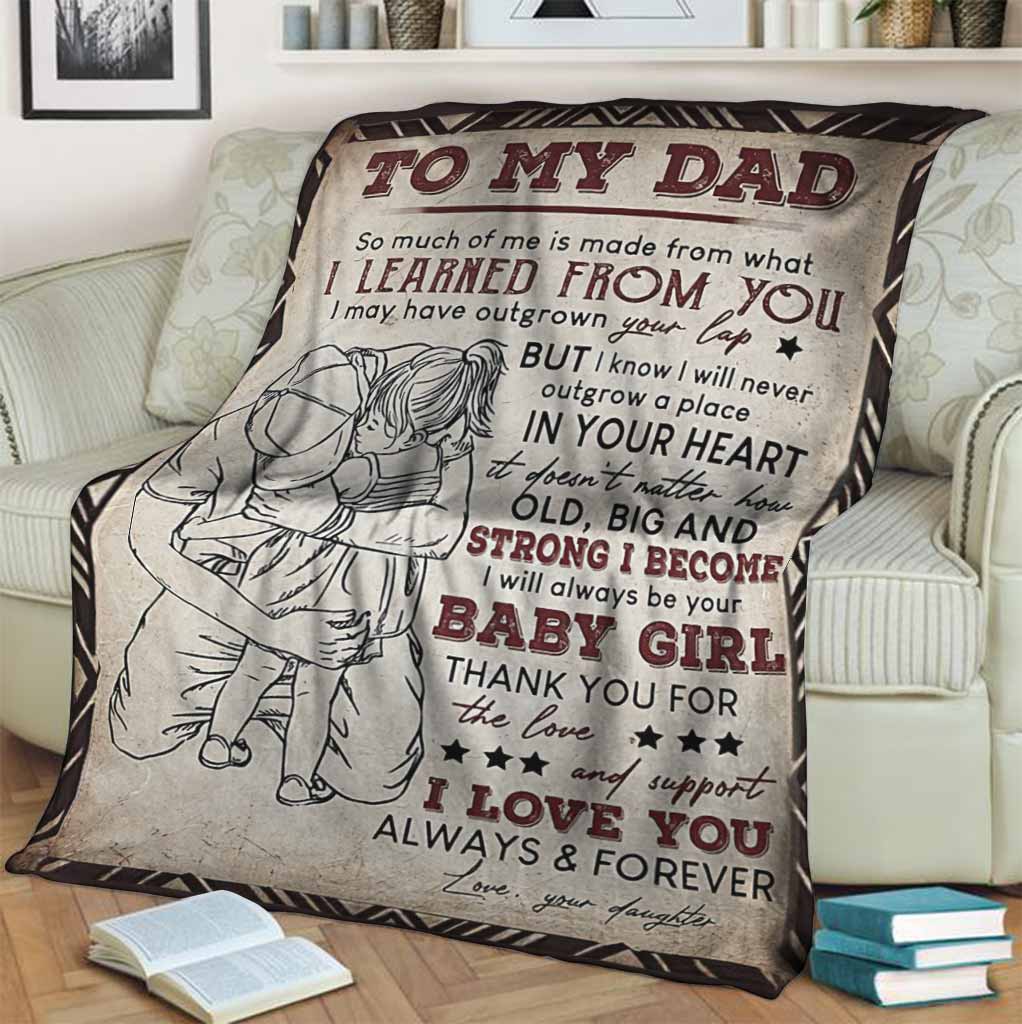 Family To My Dad Flannel Blanket For Bed Sofa And Reading Nook Decor