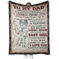 Family To My Dad Flannel Blanket For Cozy Bedroom And Sofa Decor