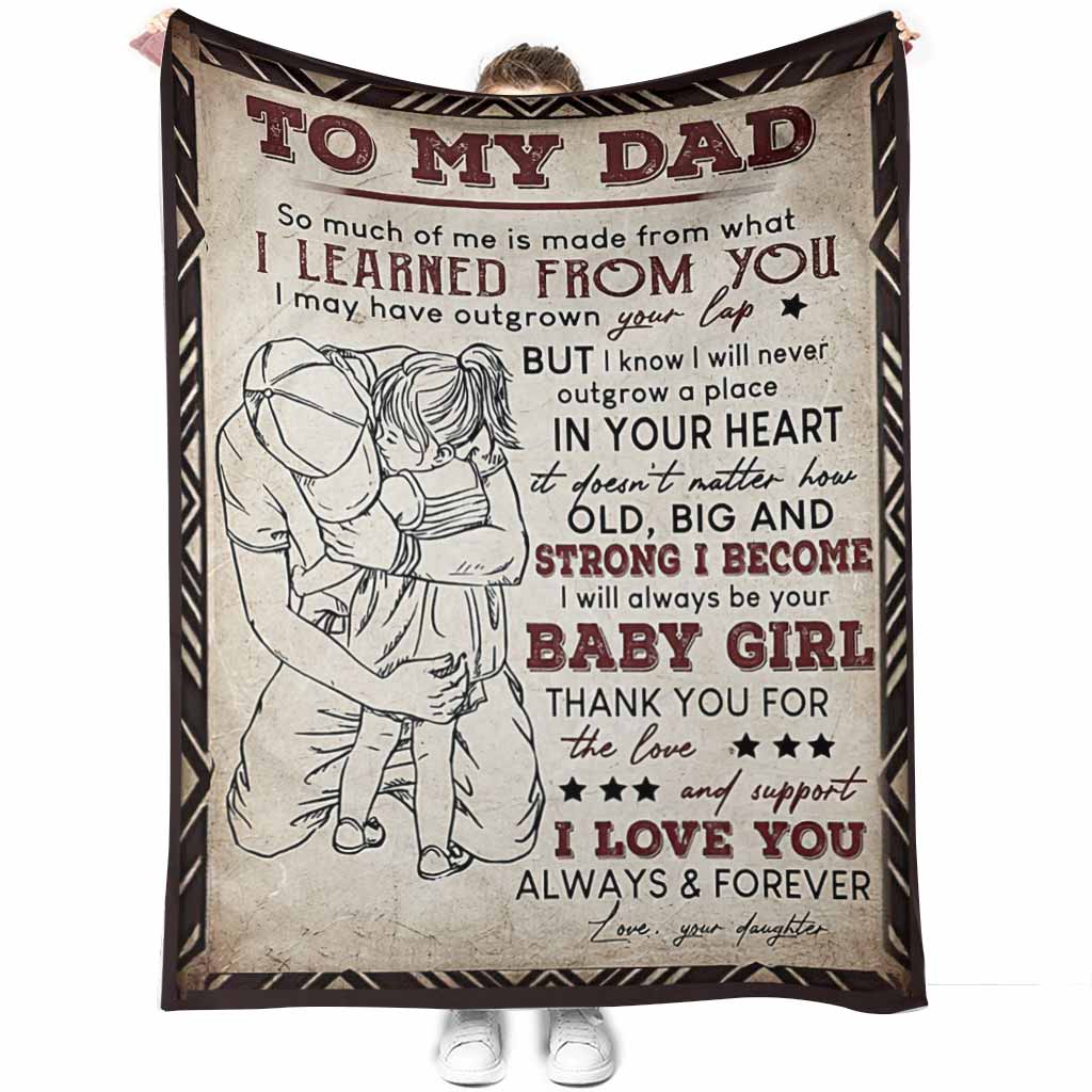 Family To My Dad Flannel Blanket For Cozy Bedroom And Sofa Decor