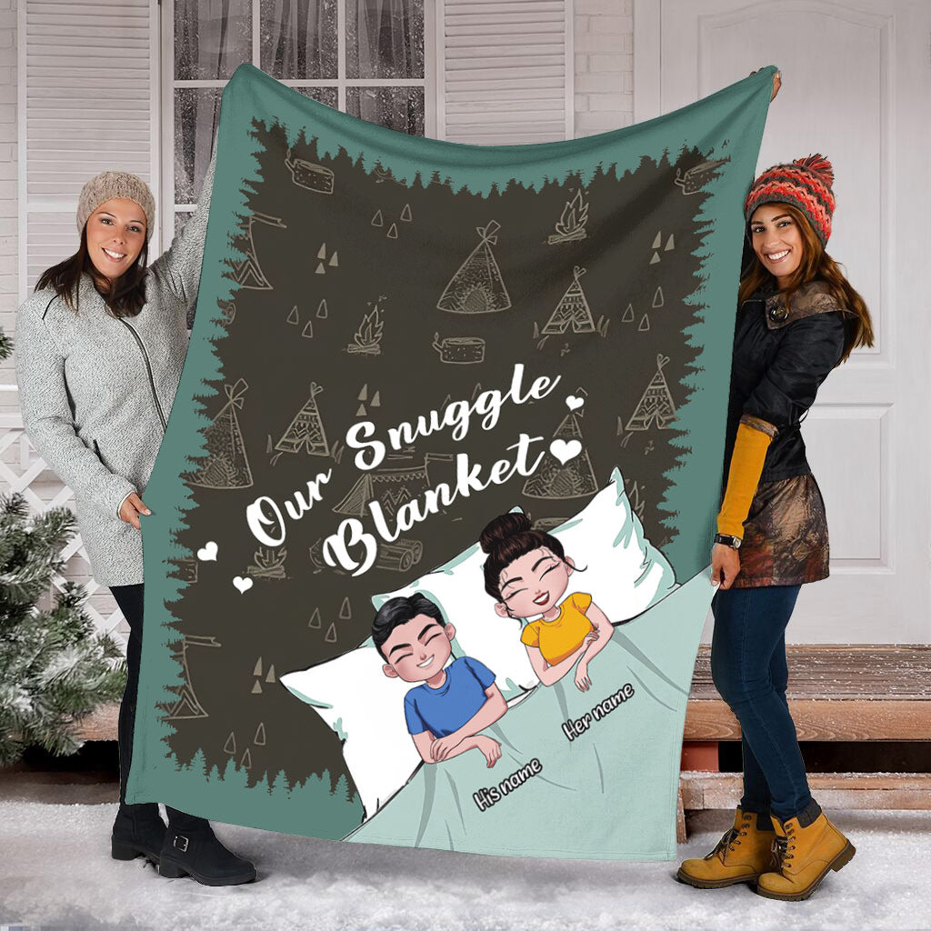 Camping Play All Night Personalized Flannel Blanket For Soft Bed Couch And Home Comfort