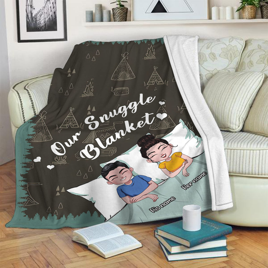 Camping Play All Night Personalized Flannel Blanket For Relaxing At Home And Travel