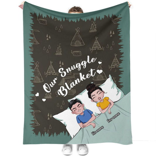 Camping Play All Night Personalized Flannel Blanket For Cozy Bedroom And Sofa Decor