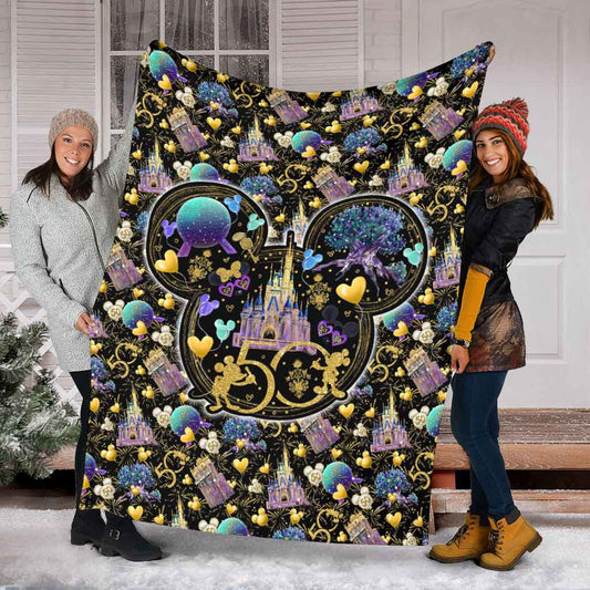 Retro Celebration Cartoon Flannel Blanket For Cozy Bedroom And Sofa Decor