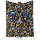 Retro Celebration Cartoon Flannel Blanket For Cozy Home Lounging And Gifting