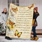 Butterfly Love Dear Mom Mothers Day Vintage Flannel Blanket For Soft Bed Couch And Home Comfort