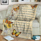 Butterfly Love Dear Mom Mothers Day Vintage Flannel Blanket For Bed Sofa And Reading Nook Decor