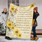Sunflower Family Love Dear Mom Mothers Day Flannel Blanket For Soft Bed Couch And Home Comfort
