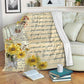 Sunflower Family Love Dear Mom Mothers Day Flannel Blanket For Relaxing At Home And Travel
