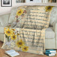 Sunflower Family Love Dear Mom Mothers Day Flannel Blanket For Bed Sofa And Reading Nook Decor