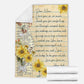 Sunflower Family Love Dear Mom Mothers Day Flannel Blanket For Cozy Home Lounging And Gifting