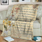 Family Dear Mom Mothers Day Scrapbooking Flannel Blanket For Bed Sofa And Reading Nook Decor