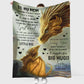Dragon To My Mom Personalized Flannel Blanket For Living Room And Bedroom Styling