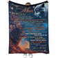 Wolf To My Mom Thank You Flannel Blanket For Cozy Bedroom And Sofa Decor