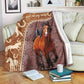 Horse I Asked God For A True Friend Flannel Blanket For Relaxing At Home And Travel