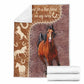 Horse I Asked God For A True Friend Flannel Blanket For Bed Sofa And Reading Nook Decor