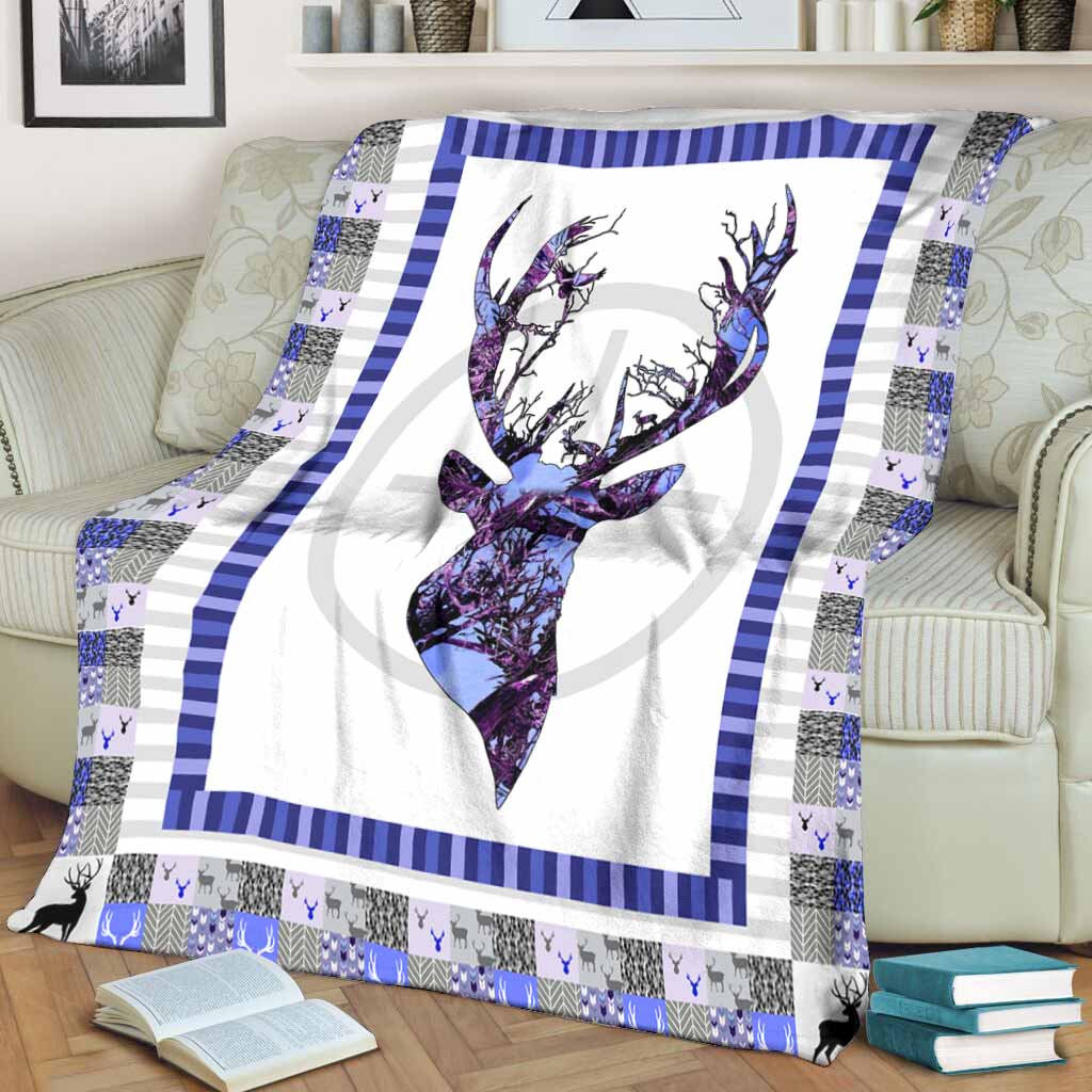 Hunting Deer Love Flannel Blanket For Living Room And Bedroom Styling