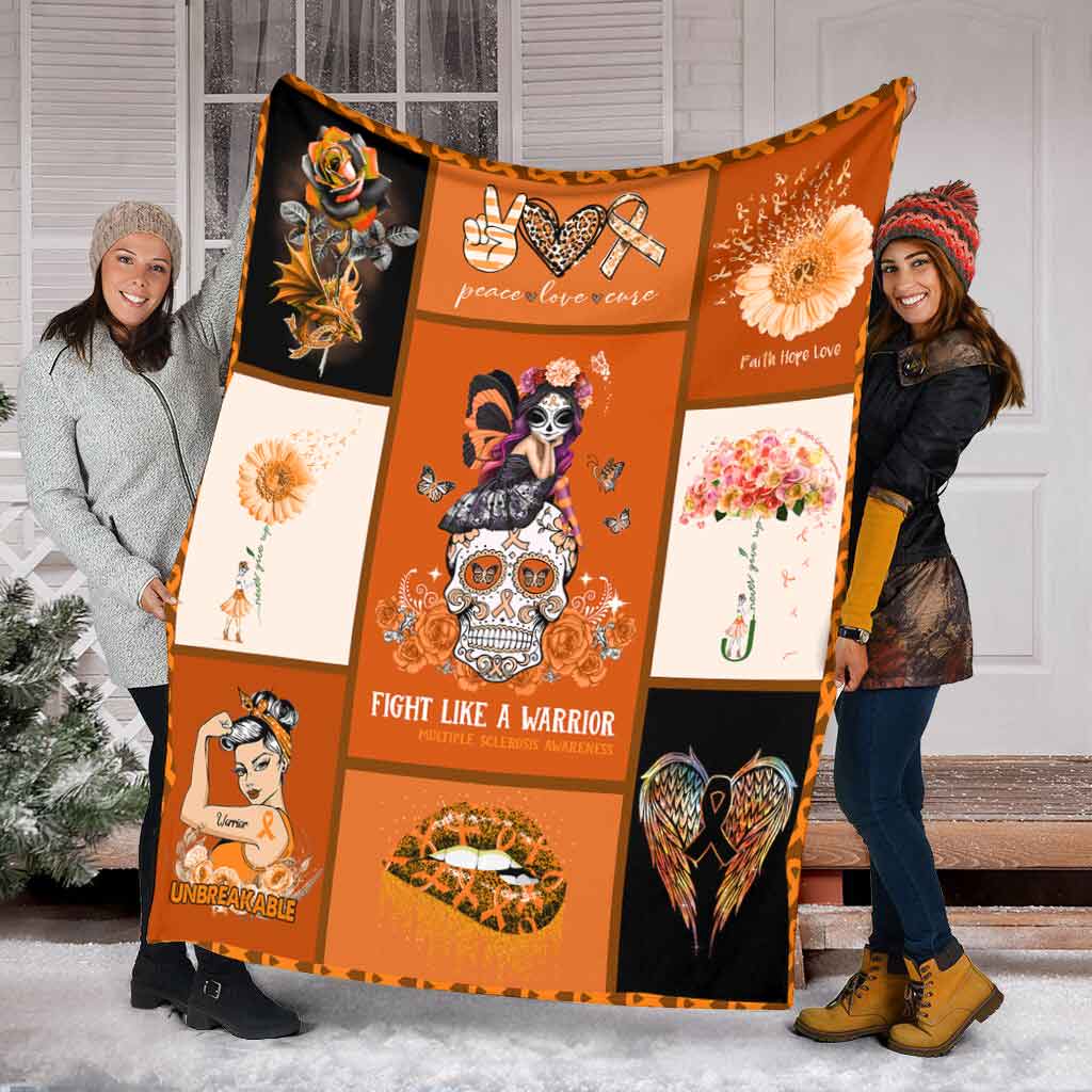 Multiple Sclerosis Awareness Flannel Blanket For Soft Bed Couch And Home Comfort