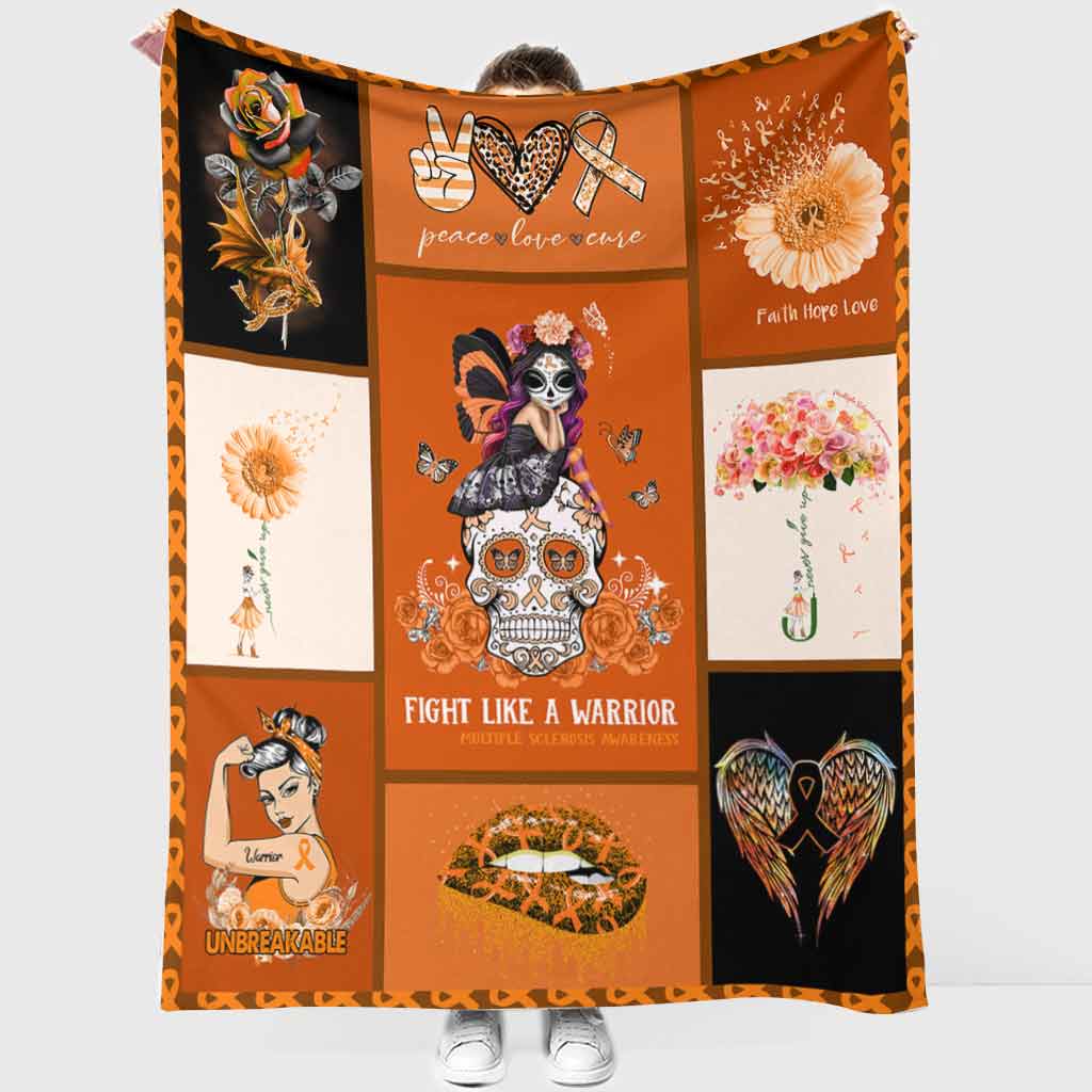 Multiple Sclerosis Awareness Flannel Blanket For Living Room And Bedroom Styling