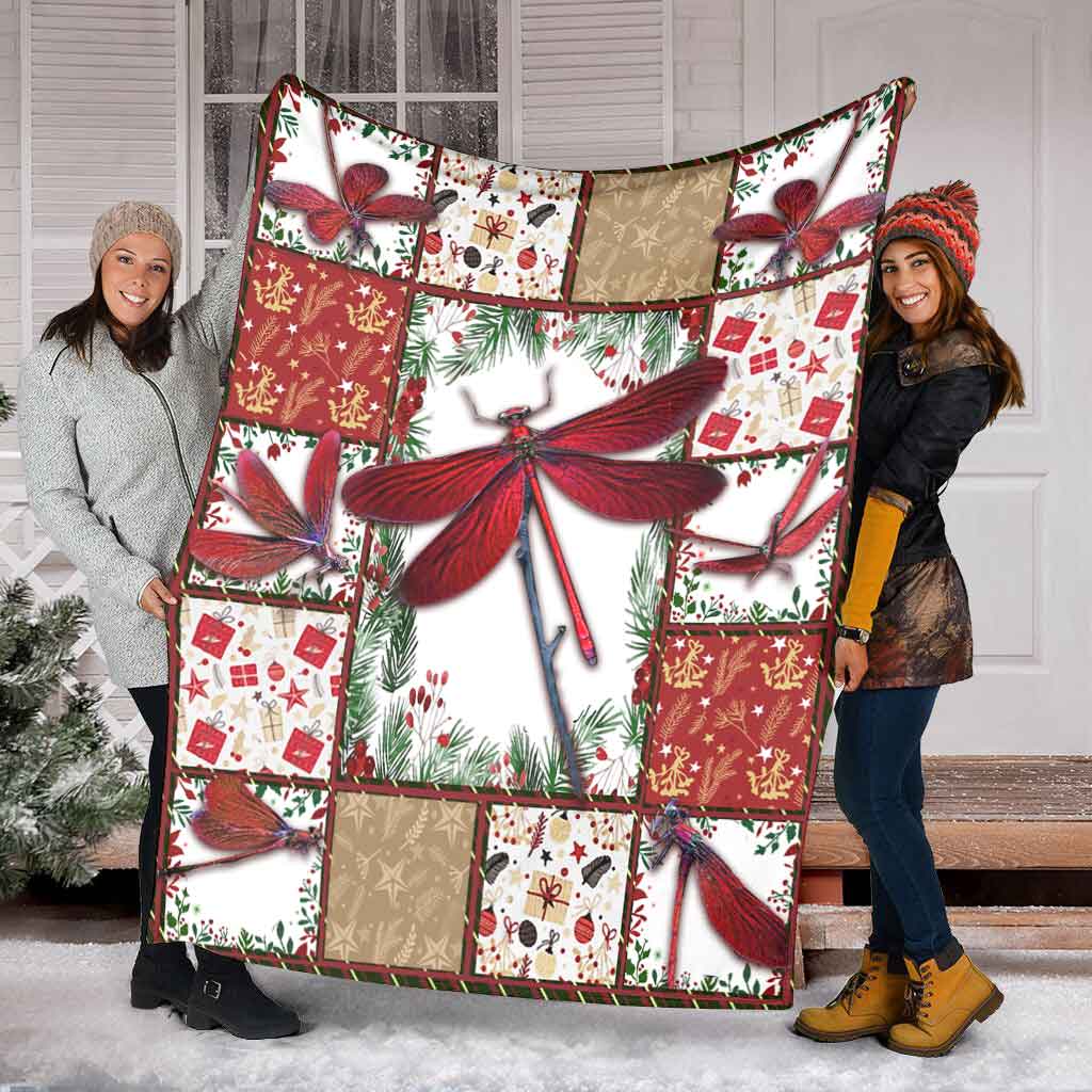 Dragonfly I Am Always With You Flannel Blanket For Relaxing At Home And Travel