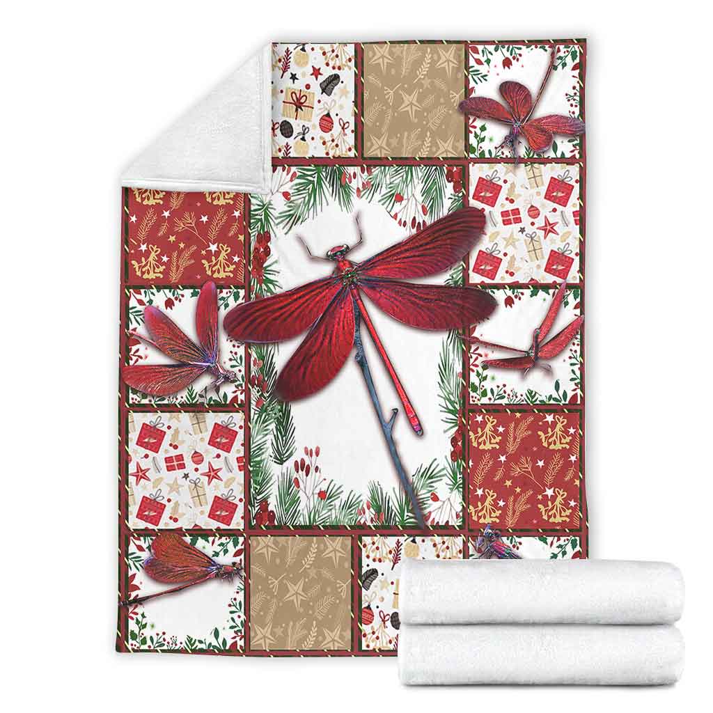 Dragonfly I Am Always With You Flannel Blanket For Bed Sofa And Reading Nook Decor