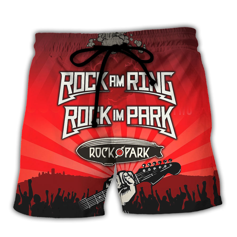 Rock Festival Red Vibe Music Style – Beach Short