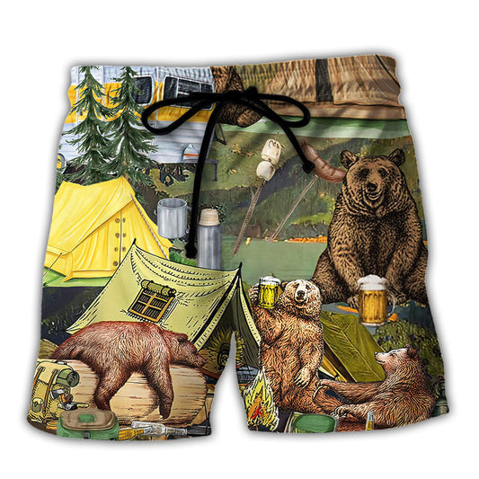 Camping Drunkest Bunch Around The Campground Humor – Beach Short