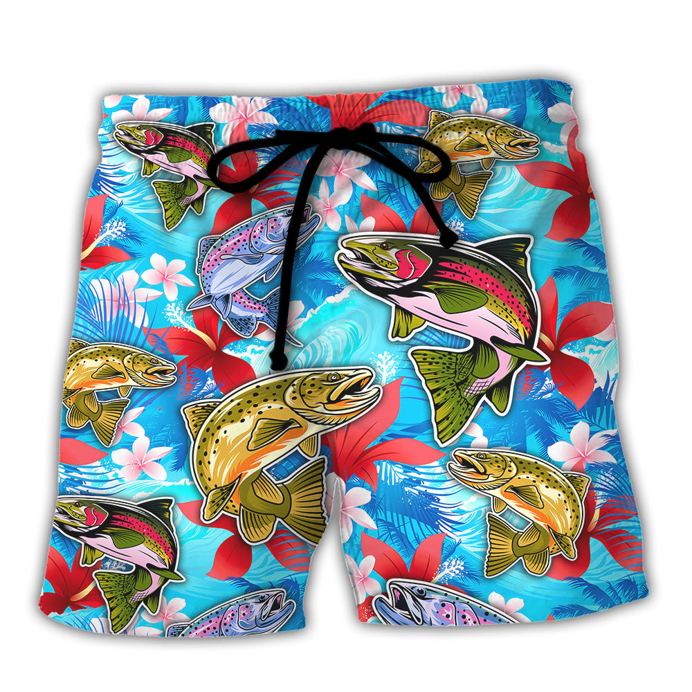 Fishing Lucky Fishing Shirt Do Not Wash Tropical - Beach Short