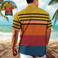 Funny Rooster Attitude Horizontal Stripes - Hawaiian Shirt
