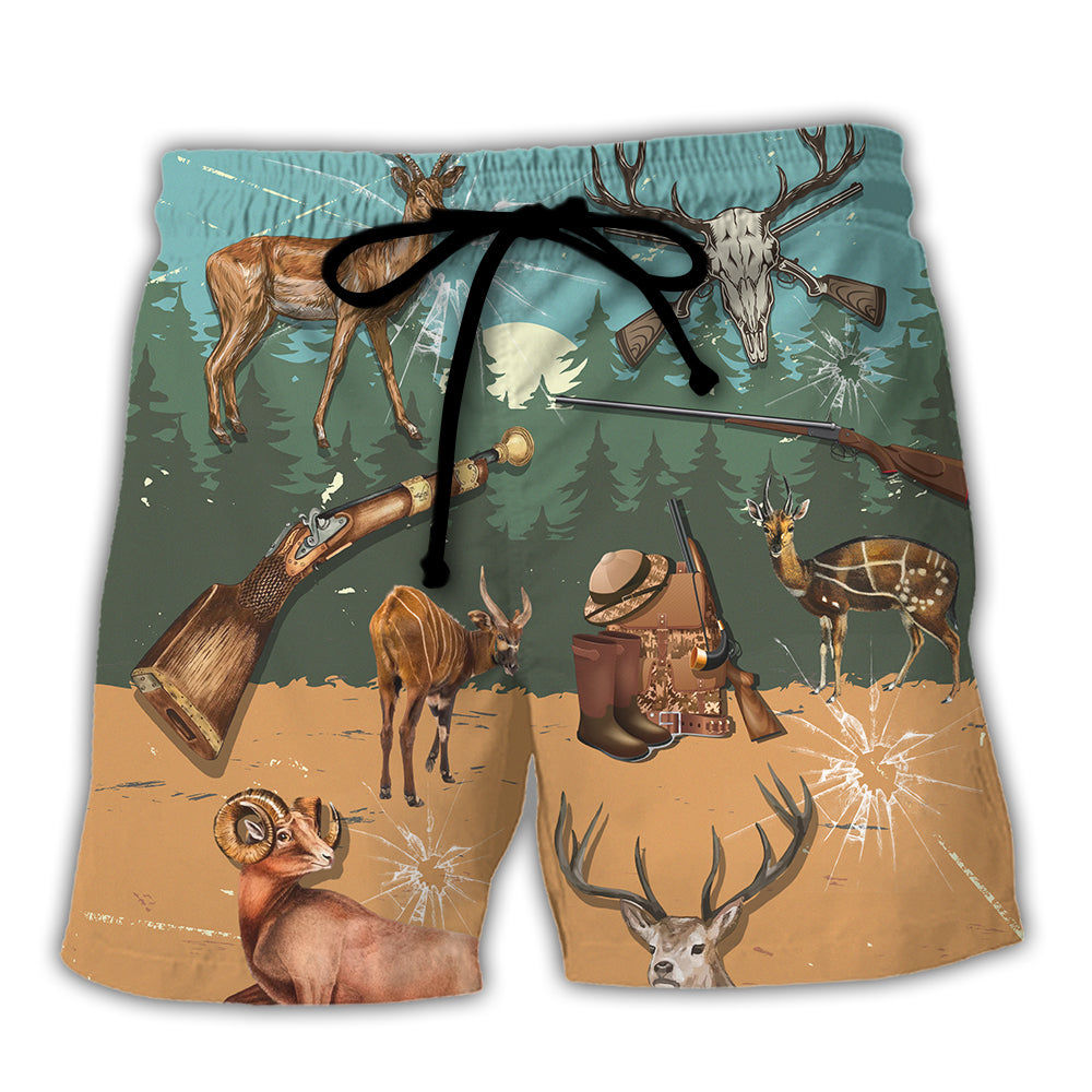 Deer Hunting Saved Me Funny Shooter Lover - Beach Short