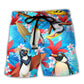 Surfing Funny Penguin Dad Cooler Surf Theme – Beach Short