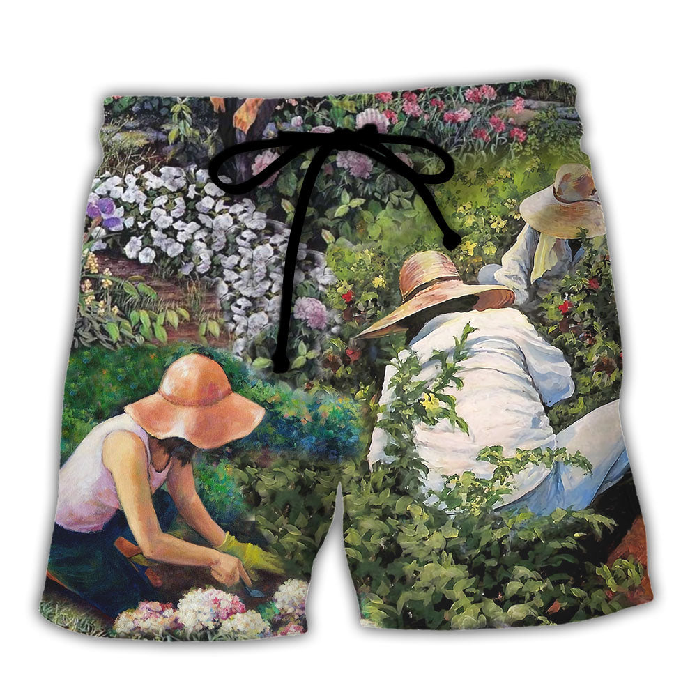 Gardening A Dirty Hoe Is A Happy Hoe Vintage Style – Beach Short