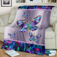 Butterfly Metal Pattern Flannel Blanket For Living Room And Bedroom Styling