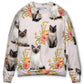 Tropical Floral Siamese Cat Art – Sweater - Ugly Christmas Sweater