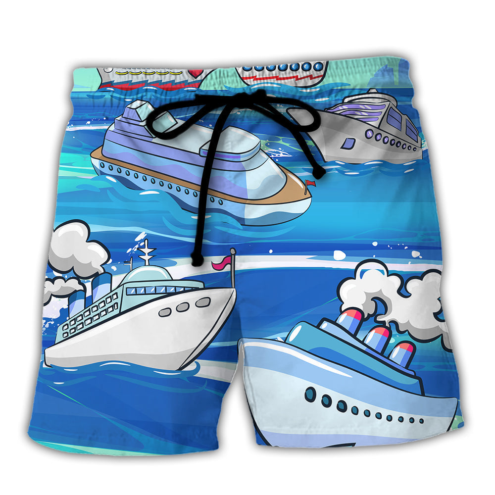 Cruises Funny Saved Me Quote Cruise Lover - Beach Short