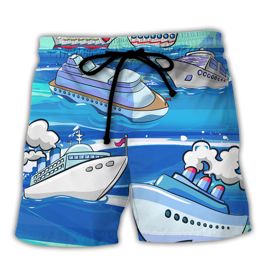 Cruises Funny Saved Me Quote Cruise Lover - Beach Short