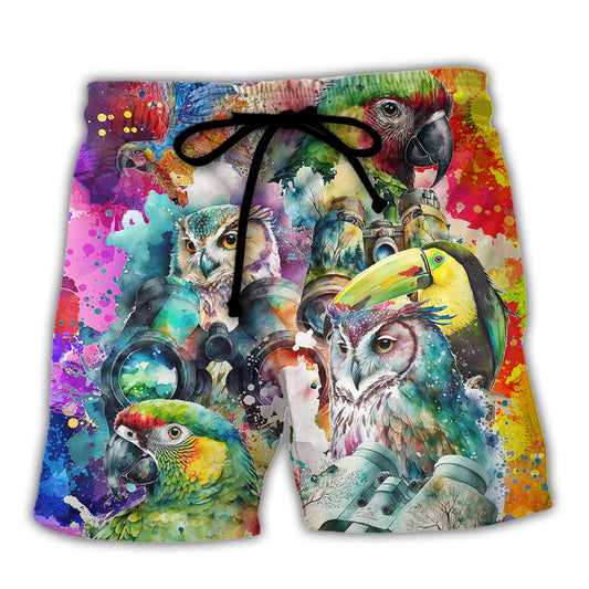 Bird Watching The Birds Are Watching Funny Quote - Beach Short