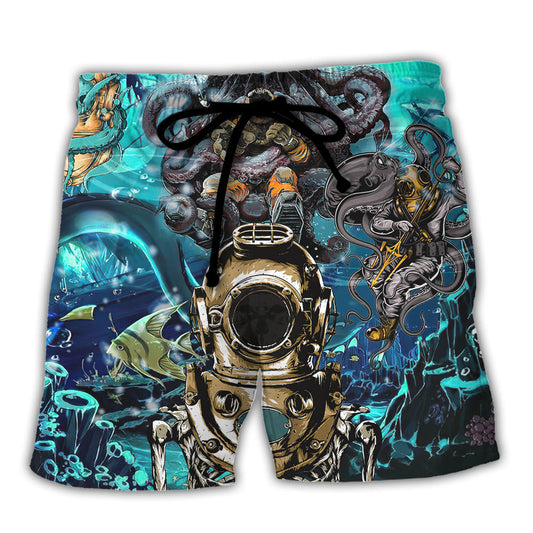 Scuba Diving A Day Without Diving Quote – Beach Short