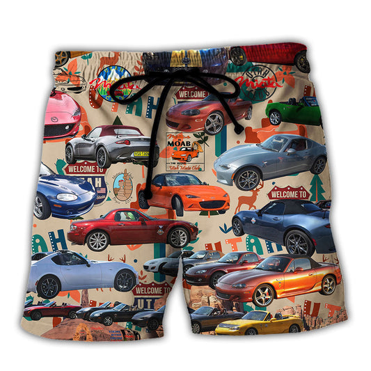 Car Summer Tropical Island Colorful - Beach Short
