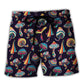 Hippie Mushroom Peace Life Art - Beach Short
