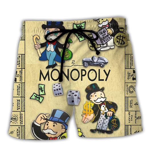 Monopoly Funny Game Lover Style – Beach Short