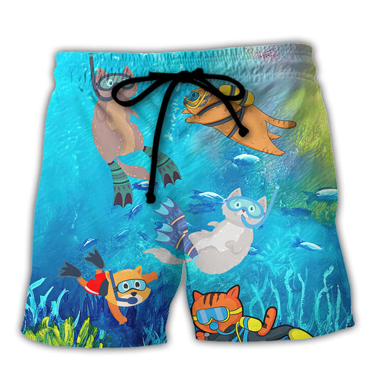 Scuba Diving Best Way To Observe Fish Funny Quote - Beach Short