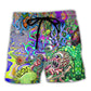 Hippie Octopus Music Colorful Ocean – Beach Short