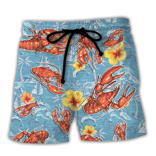 Lobster Human Costume Funny Sea Lover – Beach Short