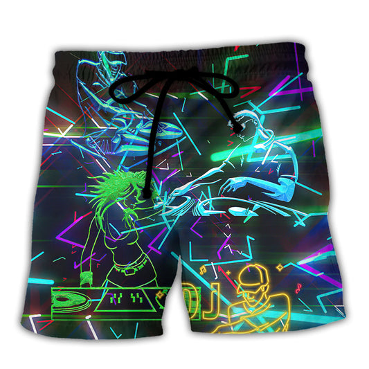 DJ Stunning Color Music Art Style – Beach Short